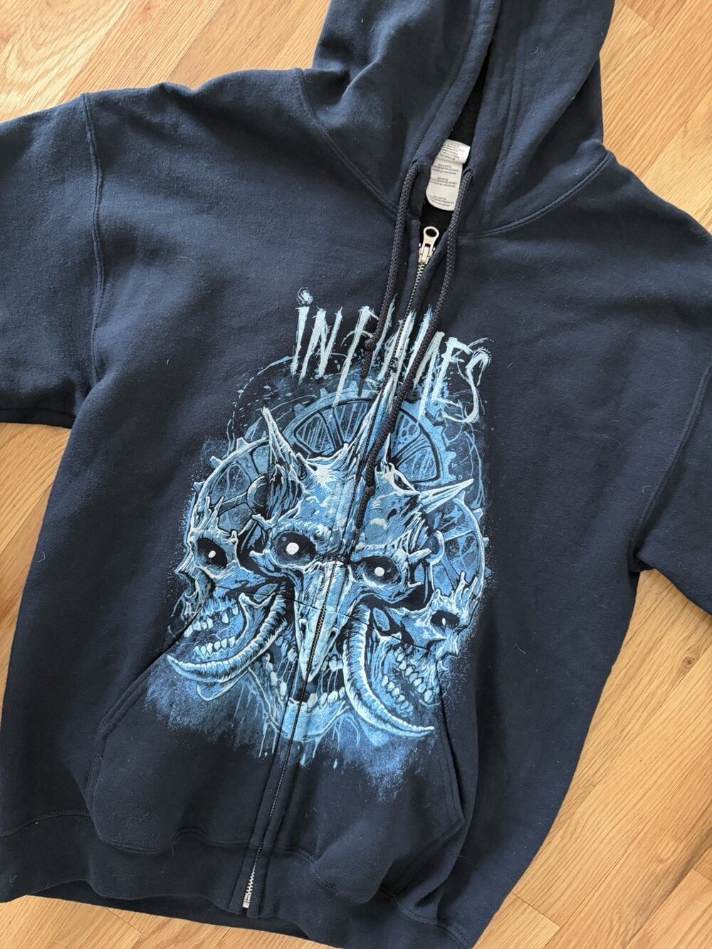 Vintage In Flames Hoodie Men - size M